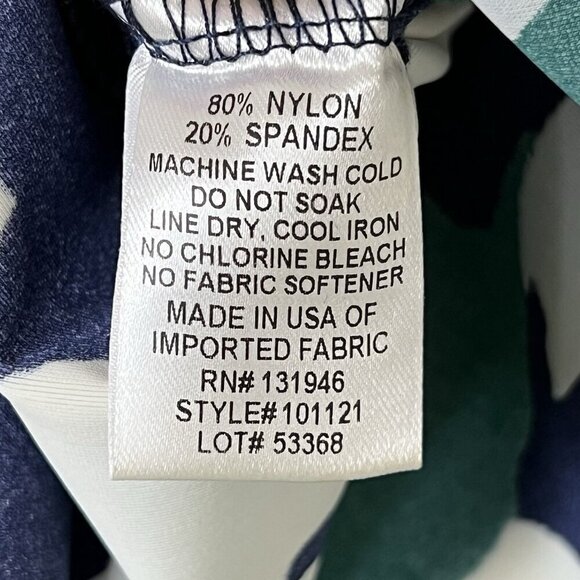 Jude Connally Ella Dress Size Large Jude Cloth Floral Nylon Stretch Short Sleeve - Picture 14 of 15